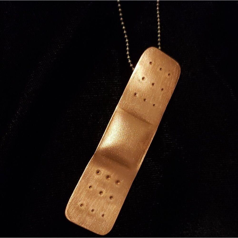 Handmade (by me) Copper Bandage Pendant